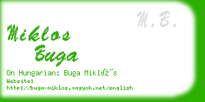 miklos buga business card